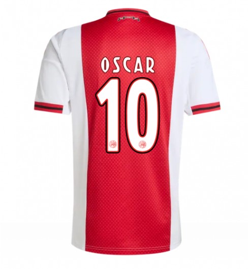 Moške Nogometnih dresov Ajax Oscar Gloukh #10 Domači 2025-26 Kratki rokavi Moške Nogometnih dresov Ajax Oscar Gloukh #10 Domači 2025-26 Kratki rokavi